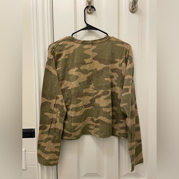 Rag & Bone Camo Cropped Long Sleeve Size M - Picture 4 of 8